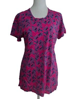 Fresh Produce Bright Pink Short Sleeve Scoop Neck Tee